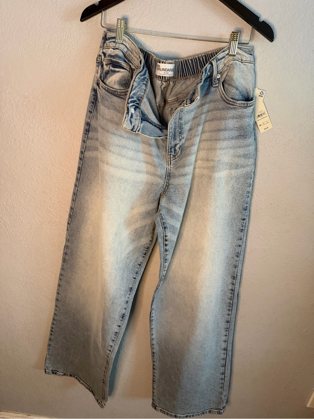 No Boundaries Light Blue Relaxed Wide-Leg Jeans